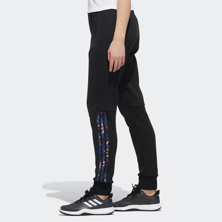 (WMNS) Adidas Mic Dk Printing Sports Pants Black Women's GG0762