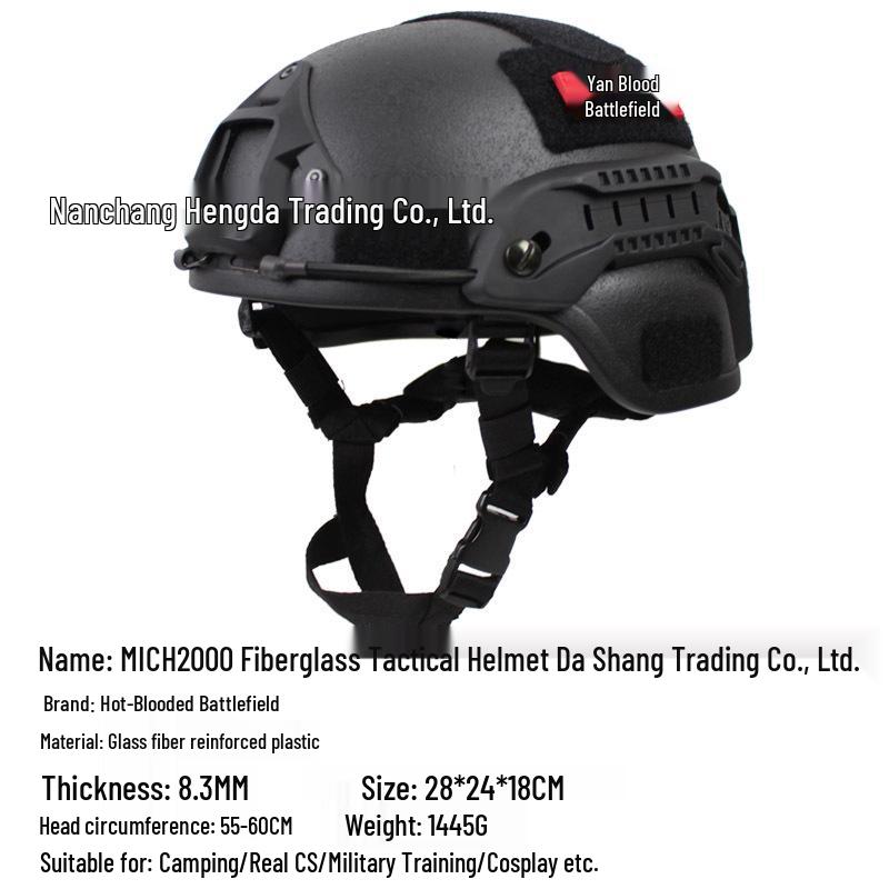 MICH2000 Action Fiberglass Riot Helmet for Special Forces Training, 1.5KG