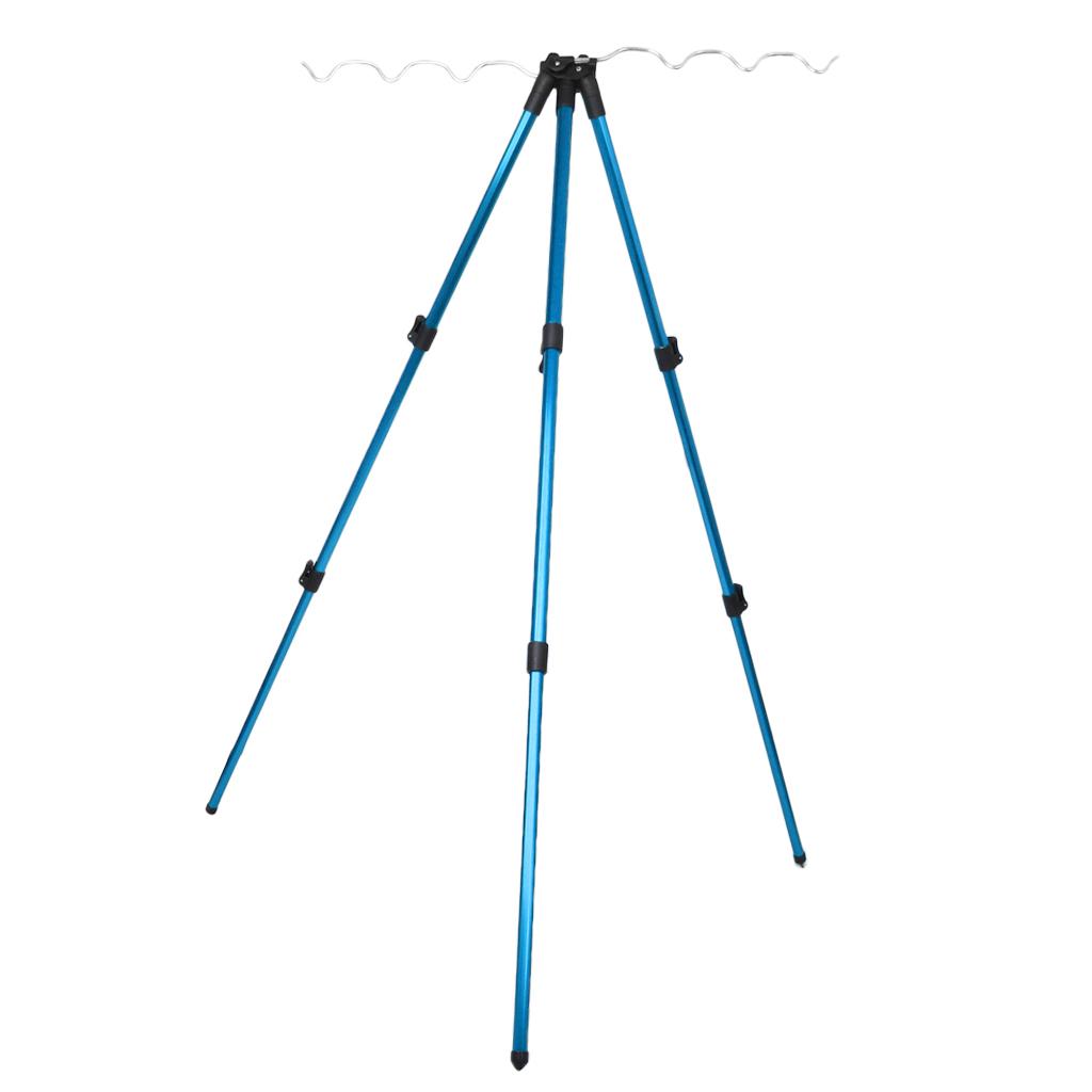 1 Fishing Rod Tripod with 3 Legs And Sections, Section Holder -