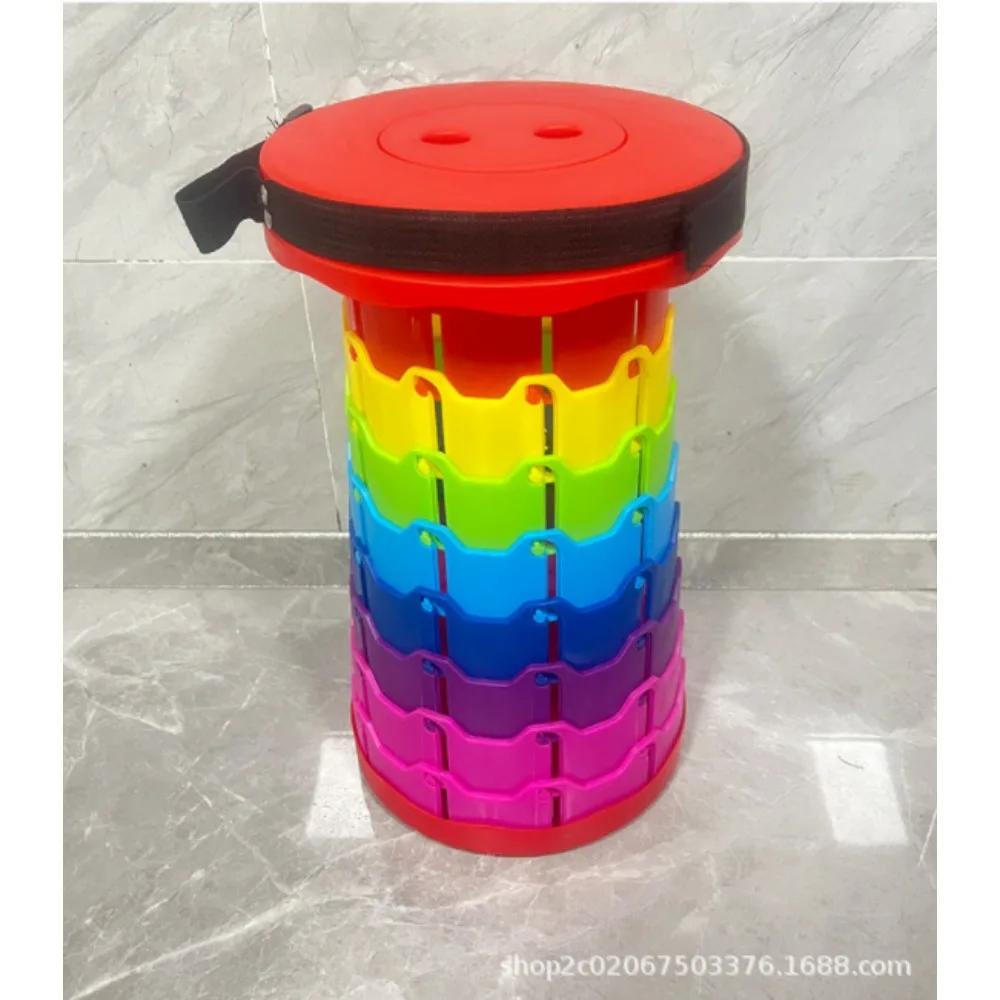 Upgraded Foldable Stool Thickened Portable Foldable Stool Retractable Stool for Fishing Hiking Barbecue Party Chair