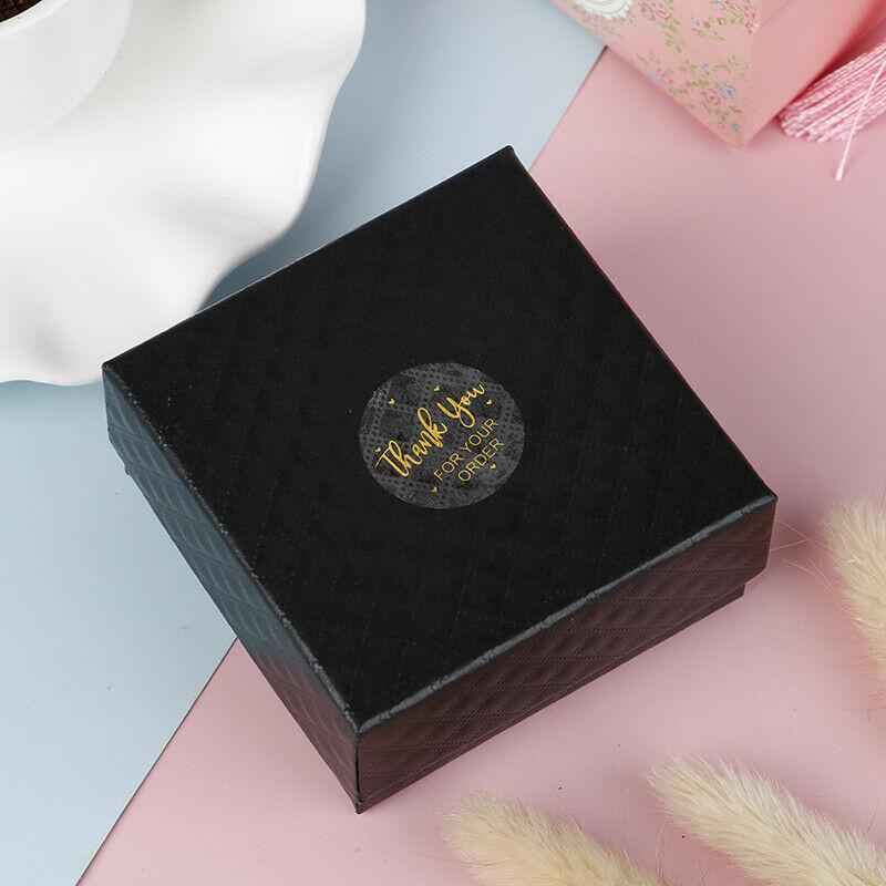 50-500pcs 1inch Clear Gold Foil Thank You Stickers for Envelope Sealing Label Stickers Pretty Things Inside for Gifts Package