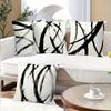 Modern Abstract Ink Doodle Art Black and White pillowcaseSuitable for Sofa Car Bedroom Decorative Cushion Cover Pillow Cover
