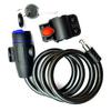 Universal Anti-Theft Bike Bicycle Lock Stainless Steel Cable Coil for Castle Motorcycle Cycle MTB