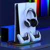 Charging Station with Headset Holder 3 Speed Adjustable Cooling Fan for Slim Controller Charger Stand Charging Dock