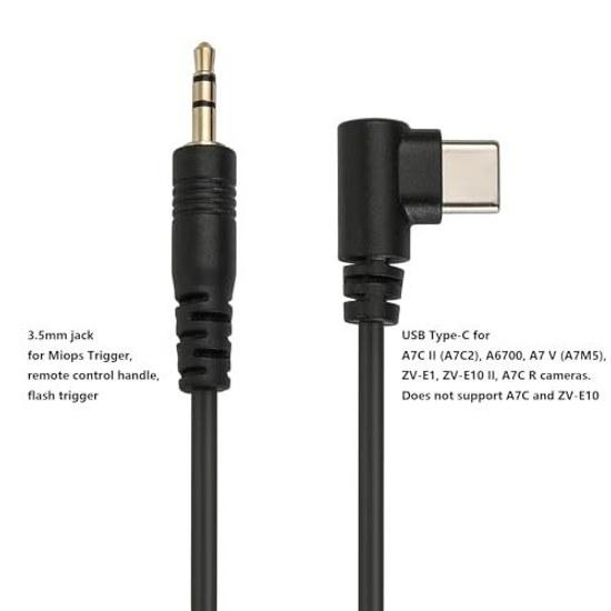 HangTon USB-C shutter release cable Sony A7C2 A6700 A7M5 ZV-E1 ZV-E10 II A7C R camera 3.5mm remote flash trigger control focus continuous shooting.