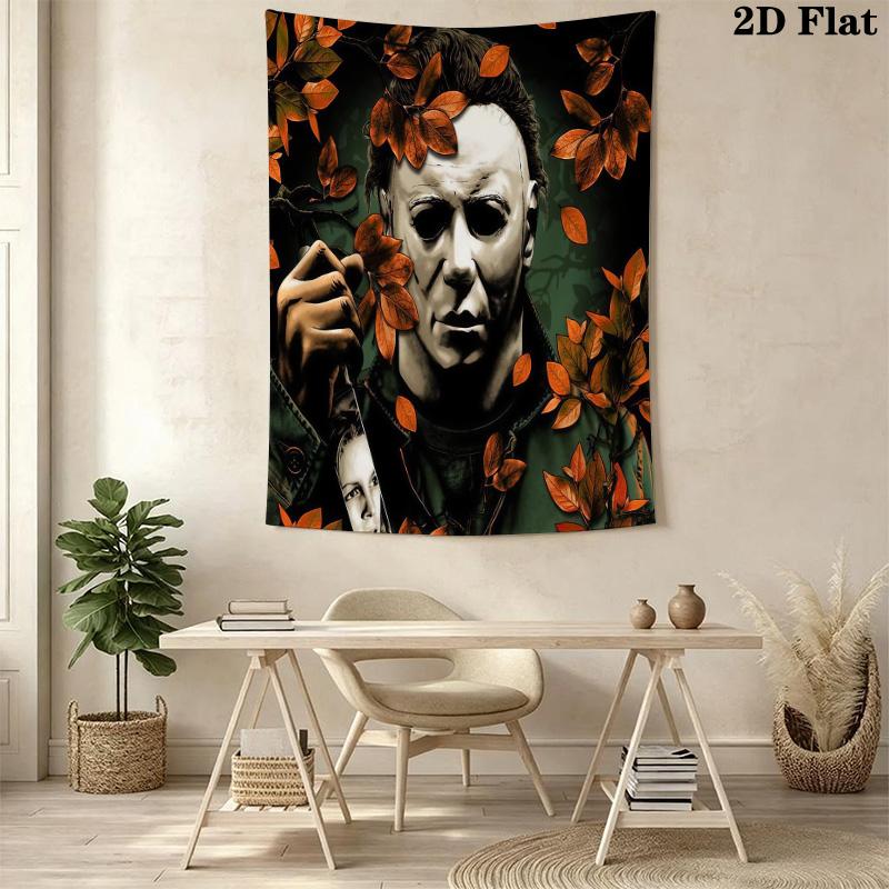 Horror Icon Tapestry Halloween Decor Tapestry Background Cloth Wallmounted Work Of Art Wall Decoration Background Cloth