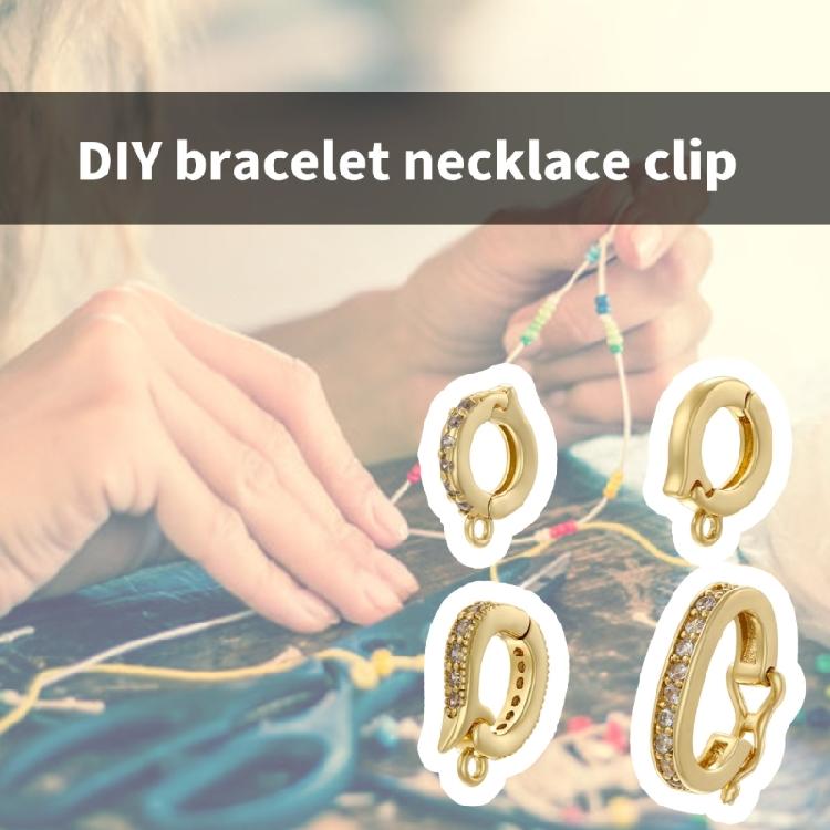Multipurpose Clasp With Sturdy Brass Cubic Zirconia Detailing Necklace and Bracelet Enhancer Connectors Daily Use