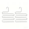 Multi Layers Stainless Steel Pants Hanger Silver Tie Clothes Rack Closet Space Saving Storage Organizer