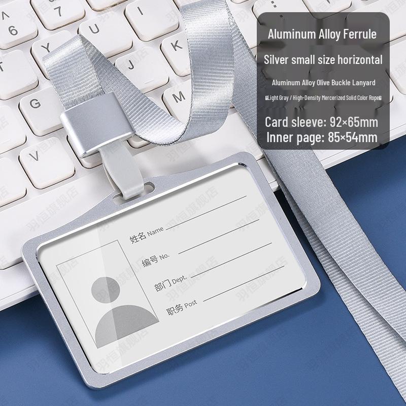 Aluminum Alloy ID Badge Lanyard with Card Holder