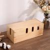 1PC Storage Box 31*13*12cm Creative Solid Wood Storage Hub: Organize Cords Storage Solution For Wires/set-top Boxes Accessories
