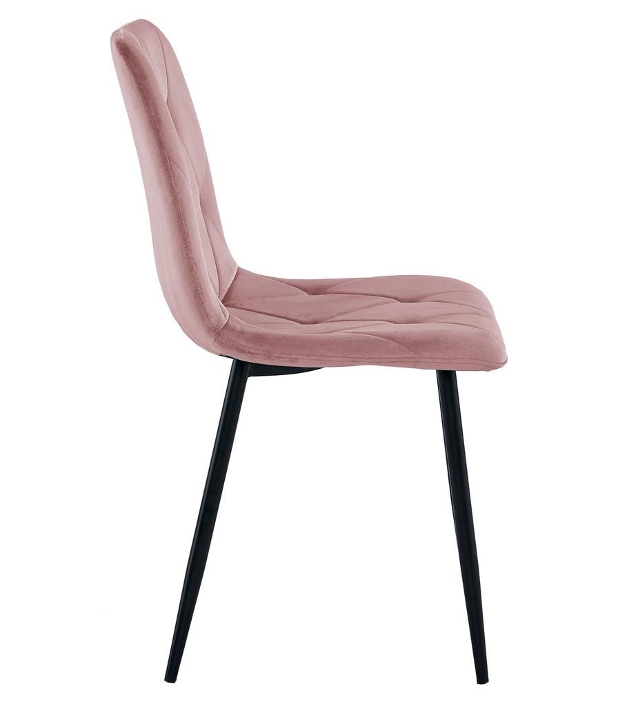 LIBRA Chair - Pink Velvet / Black Legs X 1