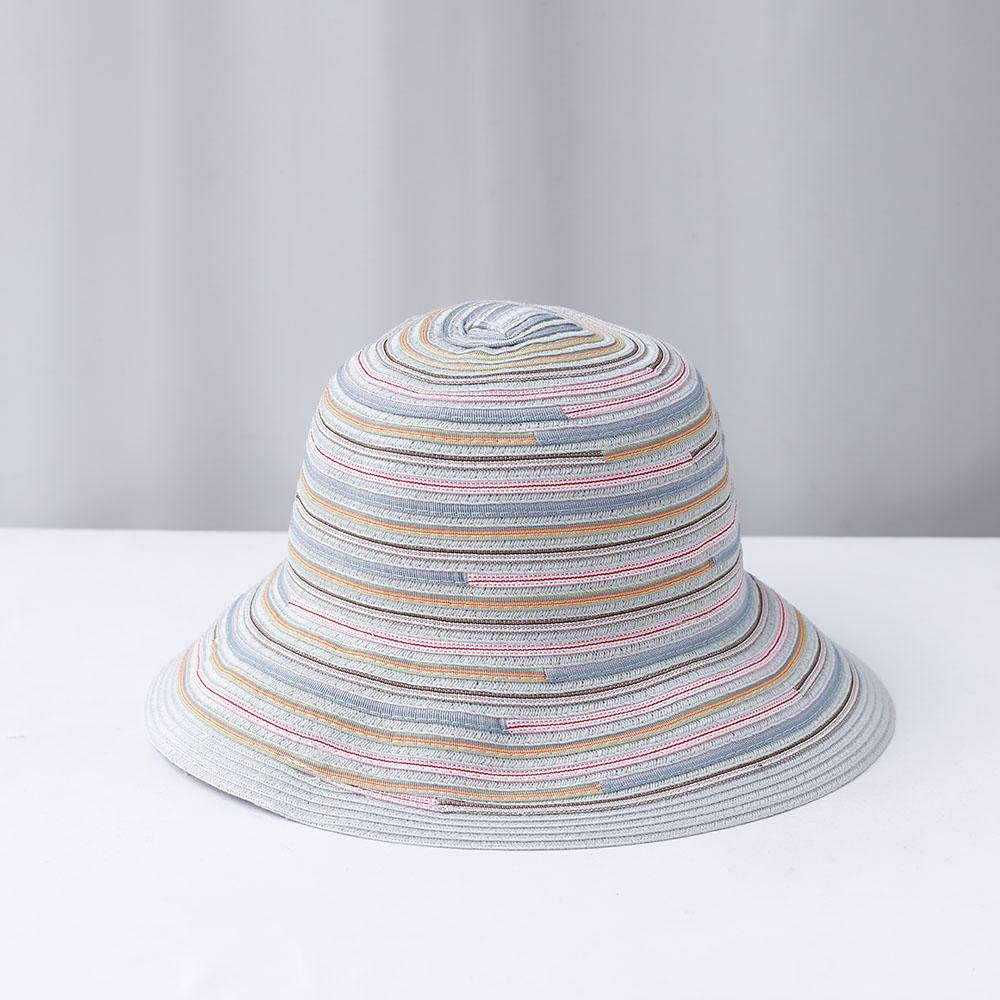 2025 Rainbow Stripes Hat Summer Women Visor Bucket Hat Fisherman Hat Hand Weaving Panama Girl Fishing Chapeau Sun Hats Tool