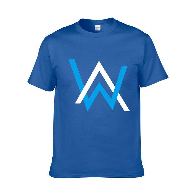 Luxurious Alan Walker Faded Cotton T-shirt With Classic O-neck For Men In Every Season