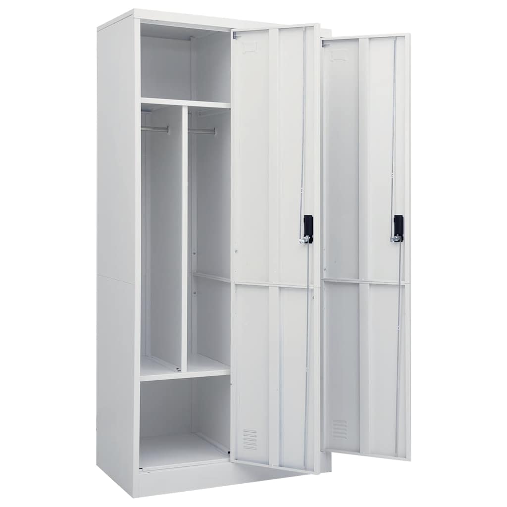 Wardrobe Light Grey 80 x 50 x 180 cm Steel