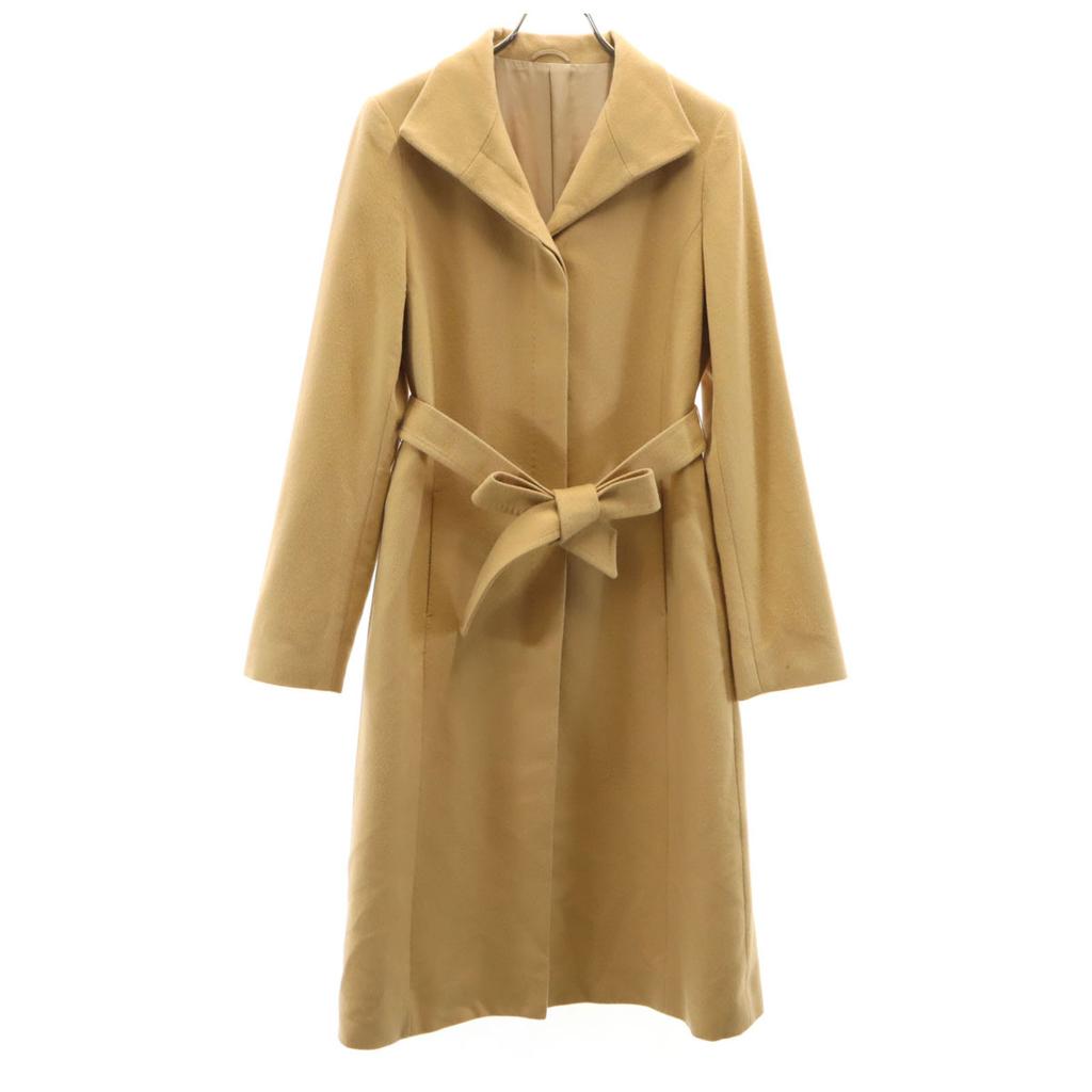 ANAYI Made in Japan Kaschmirmischung Langer Mantel 38 beige Damen Gebraucht