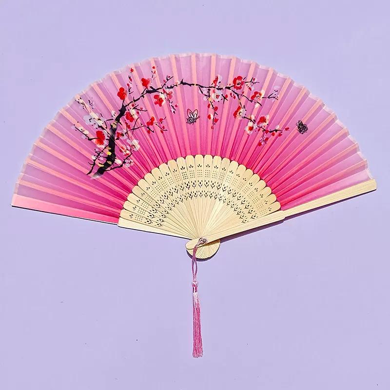Traditional Folding Fan for Summer, Portable Folding Fan for Hanfu Dance, Qipao Show, New Chinese Style, Portable Gift Bamboo Fan