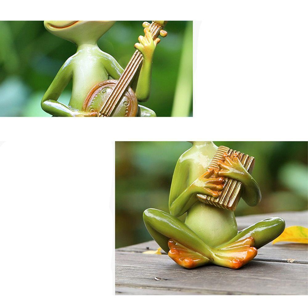 Resin Frog Statue Creative Miniatures Figurine Crafts Animal Sculpture Rockery