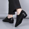 Breathable Microfiber Latin Dance Shoes - Men's Professional Solid Color Low Heel Soft Shoes - Round Toe Lace-Up with PU Sole