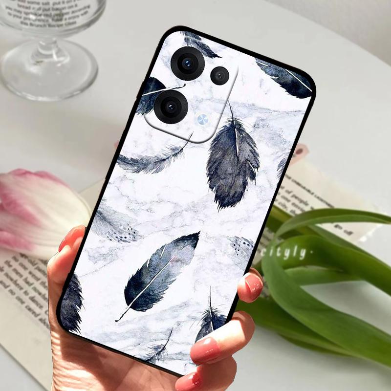 For Oppo Reno13 Pro Case Reno 13 12 5G Cute Animal Soft Silicone TPU Phone Cover For Oppo Reno12 Pro Protection Fundas Phone Bag