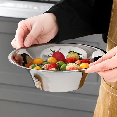 304 Stainless Steel Fruit Plate Rust-Proof Serving Dishes Thicken Snack Storage Tray  Snack Storage