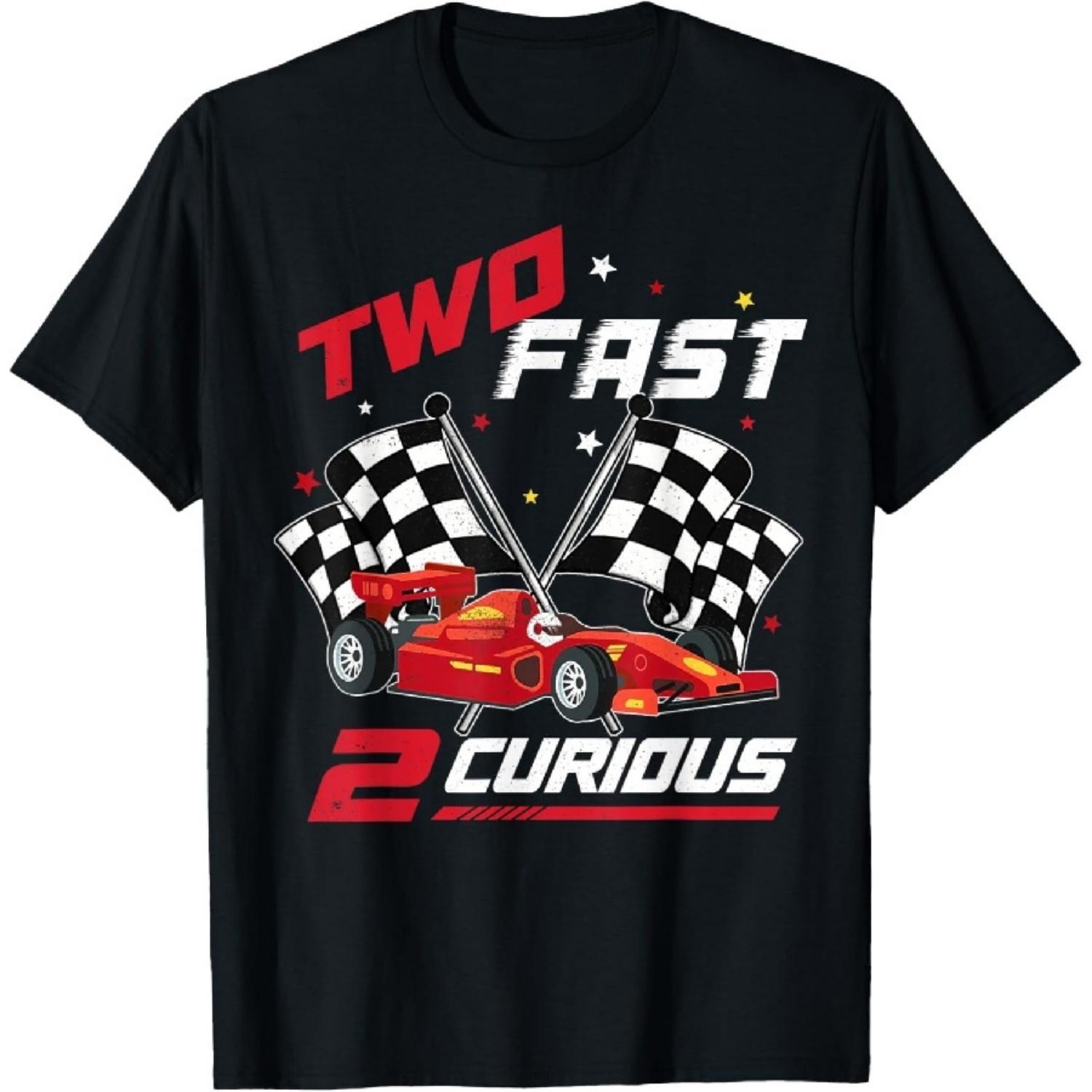 Two Fast 2 Curious Birthday Decorations 2nd Bday 2022 T-Shirt XXXXXL разноцветный