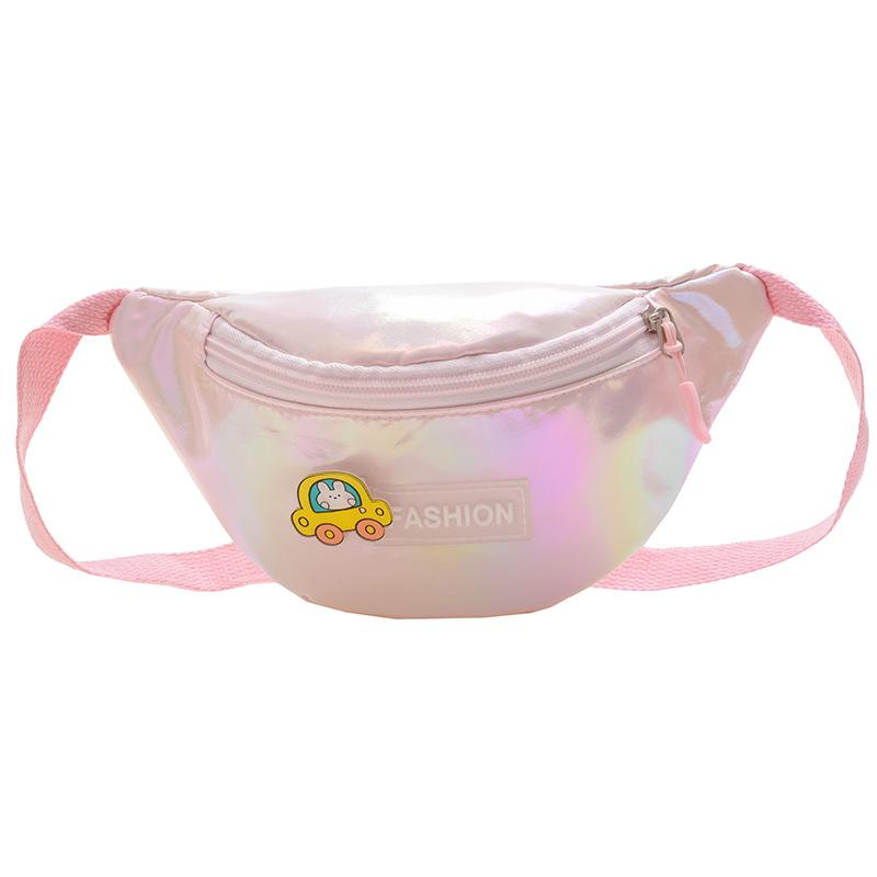 

Детская очаровательная лазерная поясная сумка с забавными мультяшными узорами, идеально подходящая для дошкольников розовый