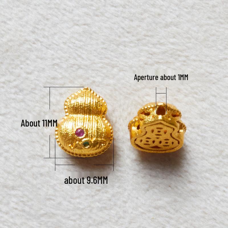 

Strong Color Retention Copper Gold-Plated Micro-Pave Transfer Bead Jewelry Accessories for DIY National Style Bracelets