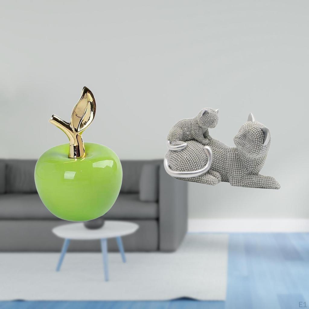 Ceramic Figurine Sculpture Ornament for Home Cafe Study Room Bedroom Living Office Holiday