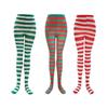Damen Weihnachten Halloween Gestreifte Strumpfhosen Hoher Bund Vollständig Lange Strumpfhosen Leggings Strümpfe Cosplay Kostüm Zubehör