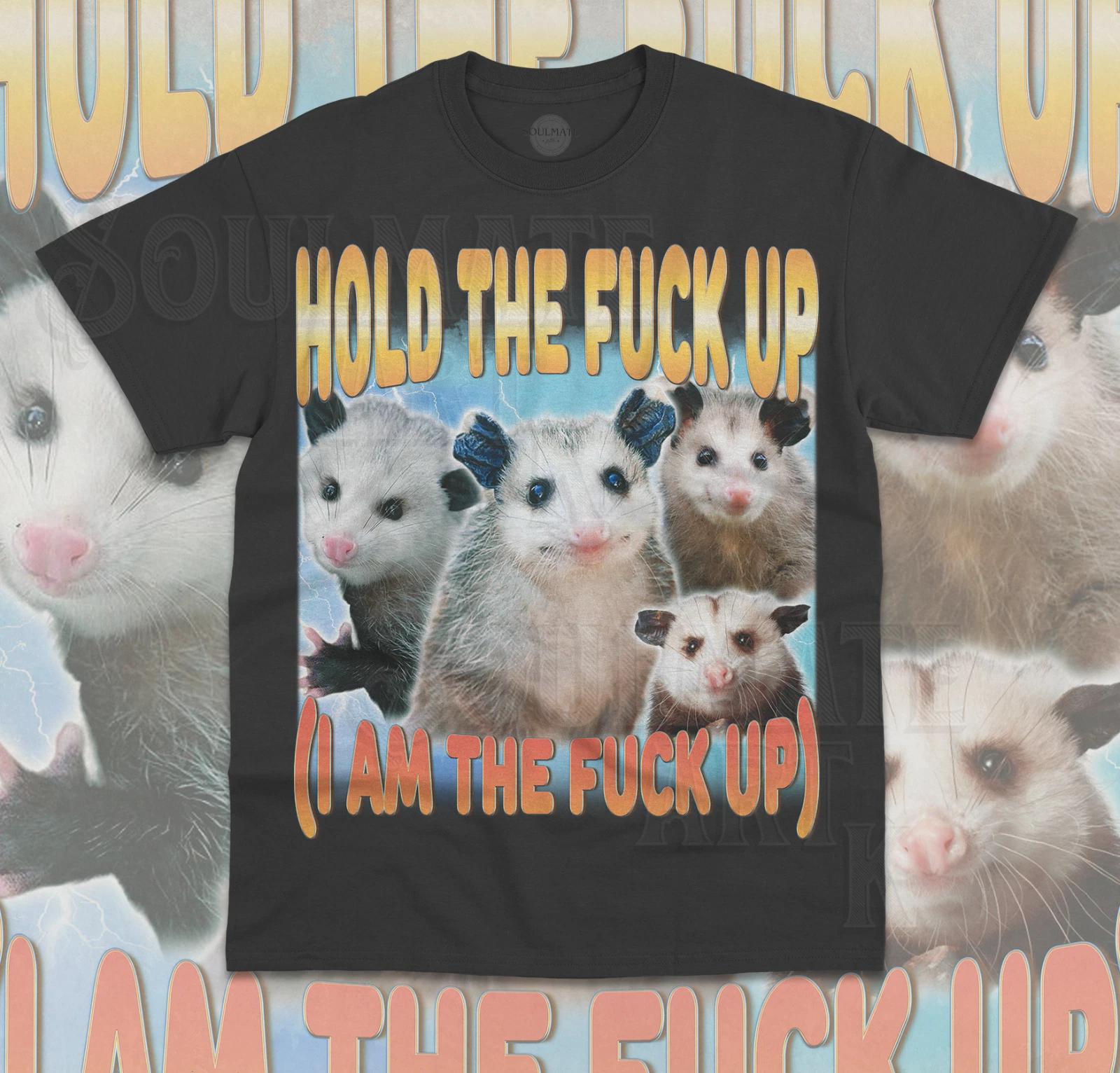 Funny Opossum T- Shirt Meme Possum Lover Cute Funny Meme Uniusex Sweater  Shirt XL