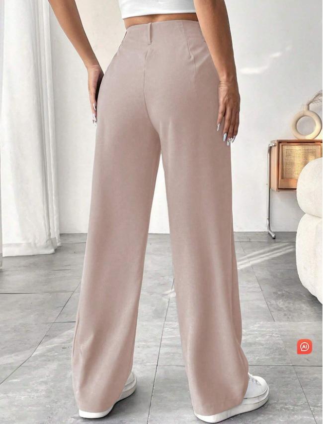 2025 Spring/Summer Women's Drapey High-waisted Slimming Wide-Leg Floor-Length Pants
