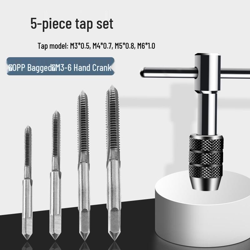 Zinklegierung Gewindebohrer- und Schneideisen-Schlüssel Kombinationsset