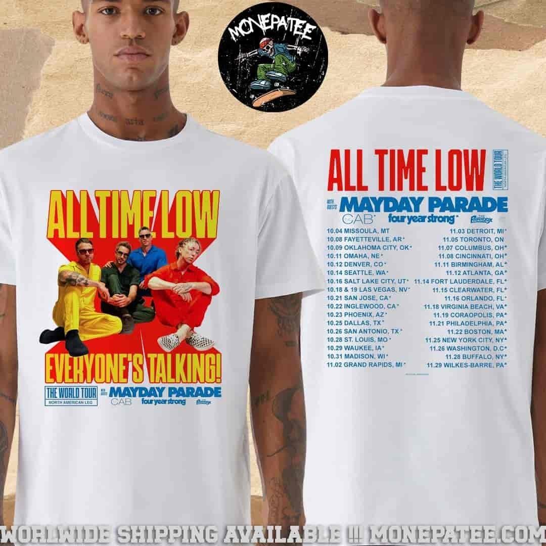 All Time Low Everyone’s Talking The World Tour North American Leg Tour 2026 Tee XXXXL