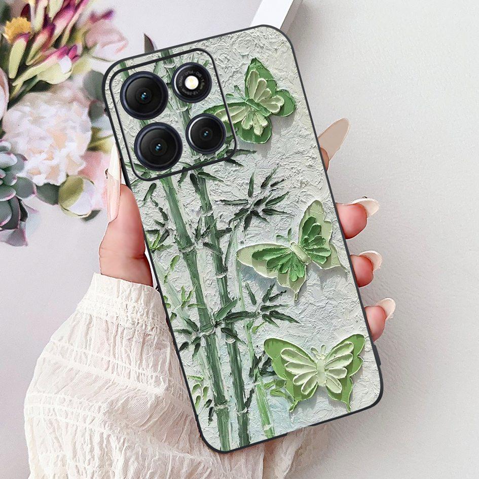 For Motorola Moto G86 Power 5G Case New Fashion Flower Bamboo Cat Cartoon Soft Silicone Back Cover For Moto G86 Power 2025 Coque
