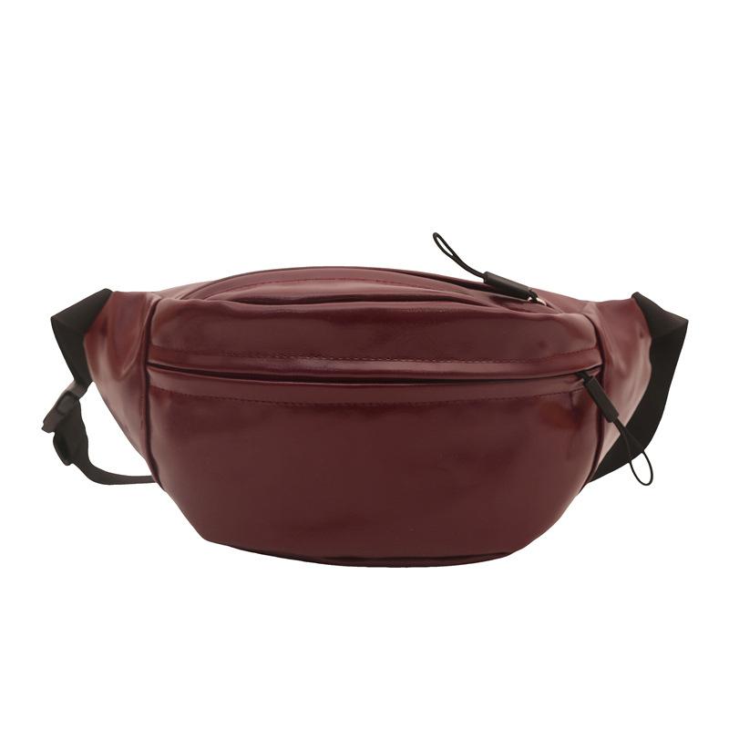 

Casual simple messenger bag women s new trendy fashion sports fanny pack bright solid color trendy breast bag червоний