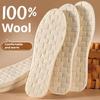 1Pair/2Pair New Latex Shock-Absorbing Soles Anti-Slip Winter Warmth Wool Insoles Soft Comfortable Insole Heated Shoe Pads