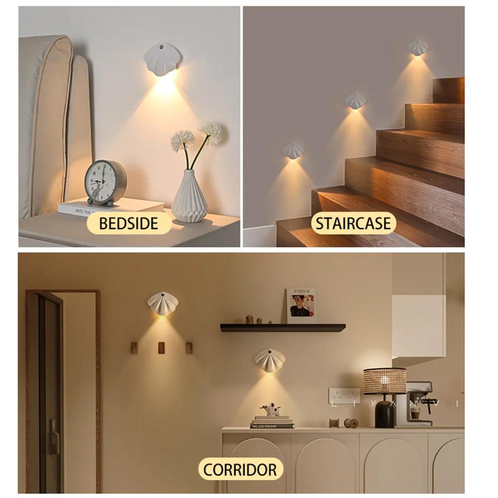 Motion Sensor Light Light Wall Lamp  Wireless Type C USB for Kitchen Bedroom Mural Living Room Indoor Lighting Night Light