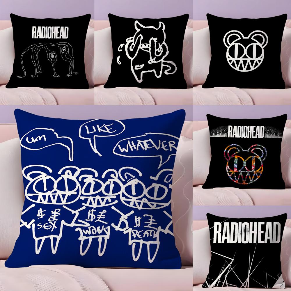 BBritish Band RadioheadS Cushion Cover Plush Fabric Soft DoubleSided Printed Sofa Warm Winter Home Gift Pillow Cover