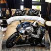 Motorcycle Rider Bedding Set Boys Girls Twin Queen Size Duvet Cover Pillowcase Bed Adult Fashion Home Textileextile