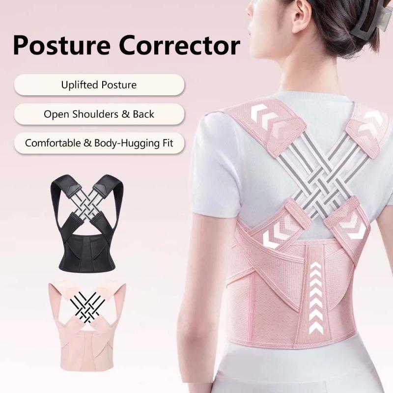 Adjustable Posture Corrector Belt - Spine Alignment Back Support with Breathable Design, Unisex Waist Trainer for Daily Posture