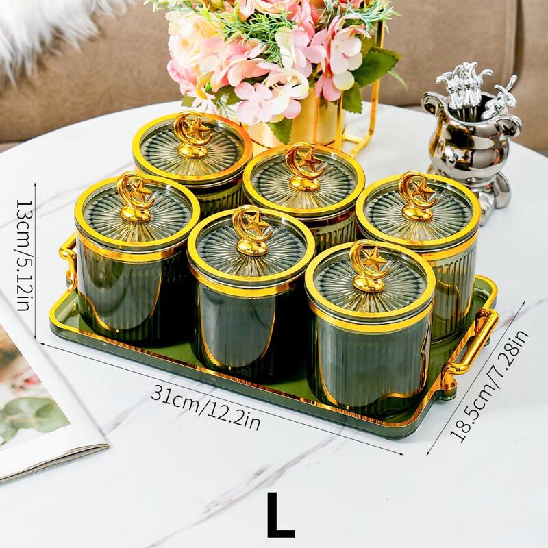 ZISIZ Sealed Grain Storage Jar with Tray