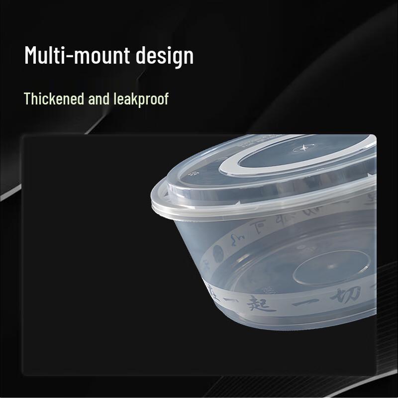 Large High-Lid Round Disposable Takeaway Food Containers