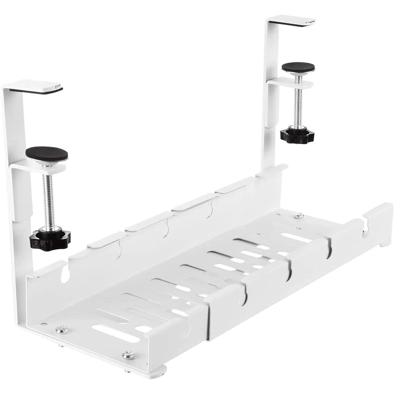 

Подстольная стойка для хранения кабелей Расширяемый лоток для управления Настольный держатель розеток Проводной шнур Адаптер удлинителя Полка-органайзер для проводов