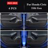 For Honda Civic 2016-2025 Car Door Anti-kick Pad Leather Interior Protection Glove Box Anti-dirty Decor Sticker Auto Accessories