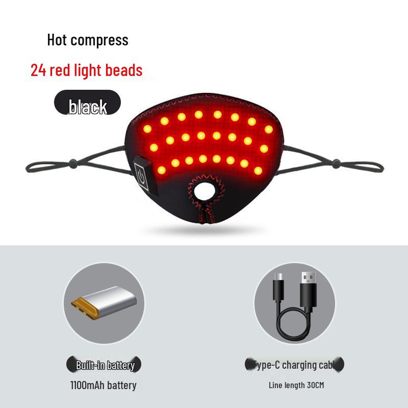 Red Light Therapy Heat Compress for Rhinitis & Nasal Congestion with Built-in Battery