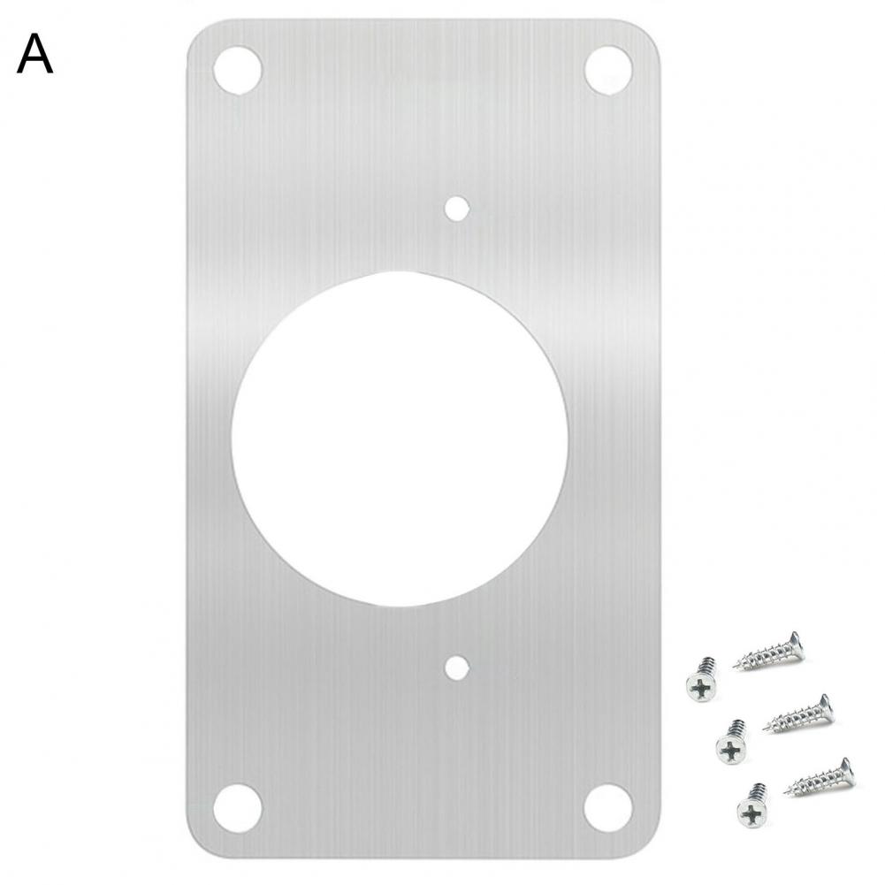 Hinge Repair Plate Anti-Rust Multi-Hole Hardware Stainless Steel Hinge Repair Plate with Fixing Screws for Kitchen Cabinet