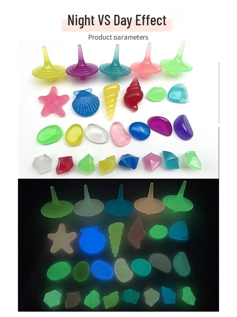 Colorful Luminous Plastic Stones: Children's Gemstone Digging Game & Fish Tank Decoration