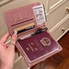 Women's High-End Travel Passport Holder & Anti-Theft Document Bag: Multifunctional Card & Ticket Organizer