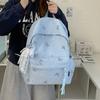 Schoolbag: Korean-style Girls' Butterfly Print Student Commuter Backpack, Large Capacity, Middle School Backpack, Hot Seller for Middle and High 