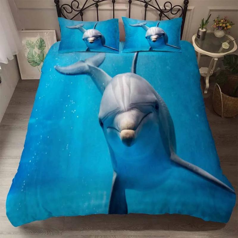 Bedclothes Hot-sale Warm Blue Bedclothes Twin Full Queen King Super King Size Bed Sets 200x200cm Beds Set De Cama 3d